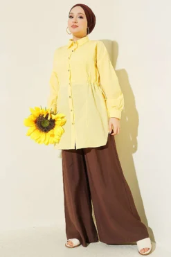 Alternative view of Side Tunnel Laced Shirt Yellow