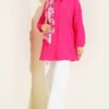 Gathered Sides Elastic Shirt Fuchsia - Imagen 2