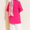 Gathered Sides Elastic Shirt Fuchsia - Imagen 3