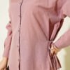 Side Tie Plain Shirt - Image 4