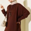 Batwing Basic Tunic Brown