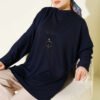 Batwing Basic Tunic Navy Blue
