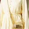 Half Brit Buttoned Ribbed Dress Yellow - immagine 4