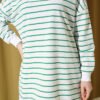 Striped Ribbed Tunic Green - الصورة 4