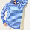Horizontal Thin Striped Tunic