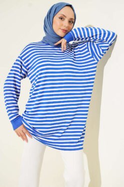 Horizontal Thin Striped Tunic