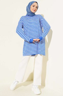 Vista alternativa di Horizontal Thin Striped Tunic
