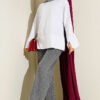 Split Detail Wide Sleeve Tunic White wholesale tunic view 2 - Hicabistan Turkey factory