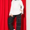 Split Detail Wide Sleeve Tunic Ecru wholesale tunic view 2 - Hicabistan Turkey factory