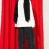 Split Detail Wide Sleeve Tunic Ecru wholesale tunic view 3 - Hicabistan Turkey factory