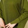 Split Detail Wide Sleeve Tunic Khaki - Afbeelding 4