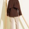 Split Detail Wide Sleeve Tunic Brown - Image 3