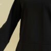 Split Detail Wide Sleeve Tunic Black wholesale tunic view 4 - Hicabistan Turkey factory