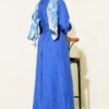 Long Tunic Set with Slit and Floral Accessory – Image 3