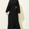 Oval Fringed Belted Skirt Set Black - Imagen 5