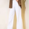 High Waist Palazzo Pants White