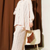 Zigzag Pattern Two-Piece Set Beige – Image 2