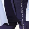 ⁦Chain Belted Flared Pants Navy Blue⁩ - الصورة ⁦4⁩