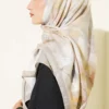 120 cm Pastel Floral Scarf Beige - Afbeelding 3