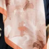 120 cm Pastel Floral Scarf Camel - immagine 4