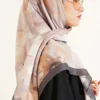 120 cm Pastel Floral Scarf Charcoal – Bild 3