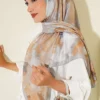 120 cm Pastel Floral Scarf Grey - Afbeelding 2