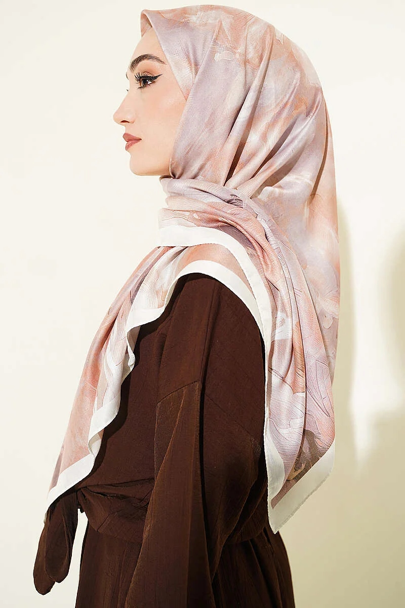 120 cm Pastel Floral Scarf Stone – Bild 3