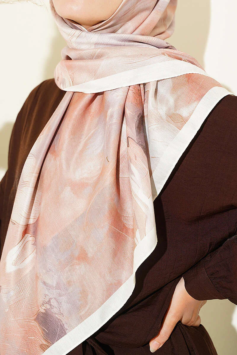 120 cm Pastel Floral Scarf Stone – Bild 4