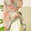 120 cm Pastel Floral Scarf Emerald - Image 3