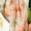 120 cm Pastel Floral Scarf Emerald - Image 4