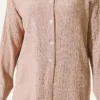 ⁦Long Shirt with Split Detail Beige⁩ - الصورة ⁦4⁩