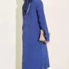 Long Shirt with Split Detail Indigo - immagine 3