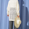 Wooden Buttoned Openwork Knit Cardigan Ecru - الصورة 3