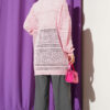 Wooden Buttoned Openwork Knit Cardigan Pink – Bild 3