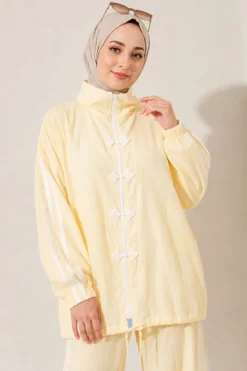 Vista alternativa de Appliqué Embellished Zippered Two-Piece Set Yellow