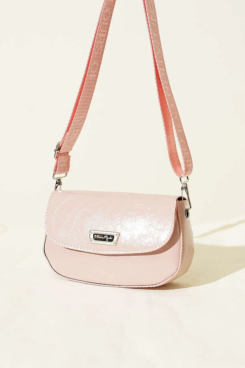Crossbody Patent Bag Powder Pink