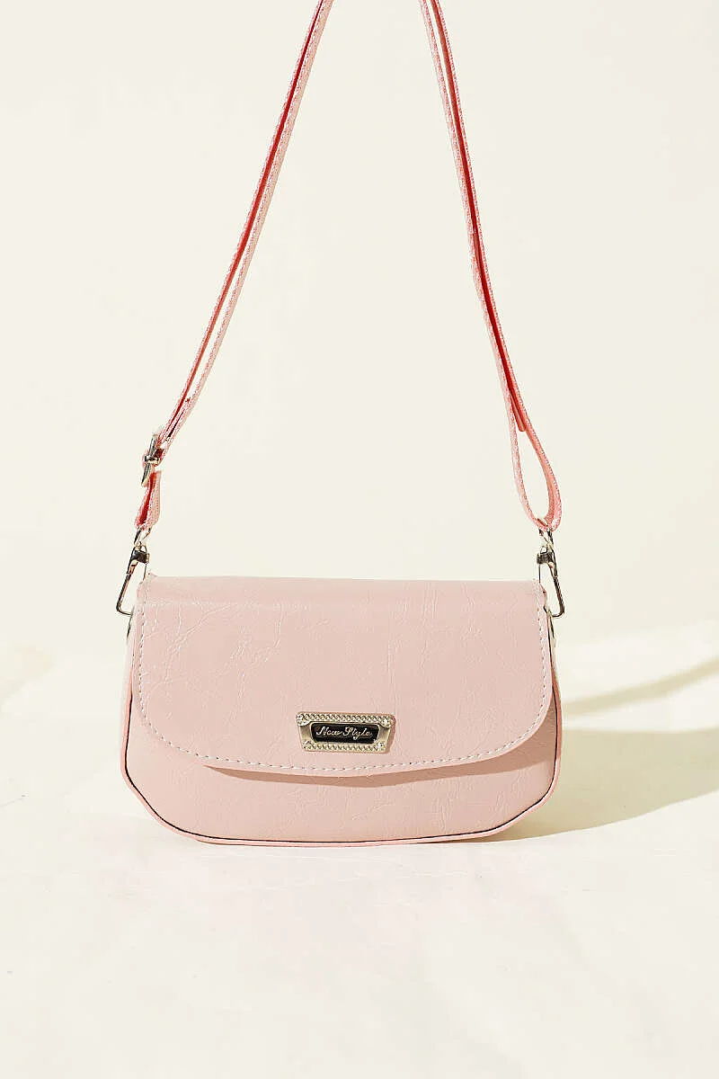 Crossbody Patent Bag Powder Pink - Image 2