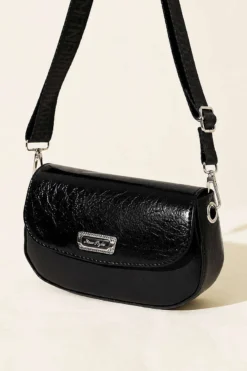 Crossbody Patent Bag Black