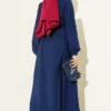 Cross Ruffle Detail Dress Navy Blue - Image 3