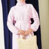 Cross Ruffle Detail Dress Pink - Image 2