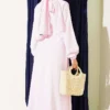Cross Ruffle Detail Dress Pink - Image 3