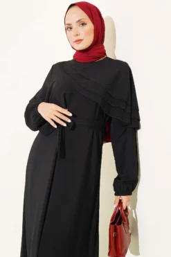 Alternative view of Cross Ruffle Detail Dress Black