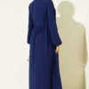 Cross Chest Panel Dress Navy Blue – Bild 3