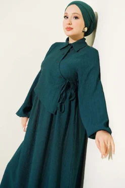 Alternative Ansicht von Cross Chest Panel Dress Emerald