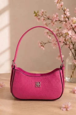 Embellished Buckle Detail Bag Pink