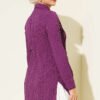Asymmetrical Shirt with Gold Buckle Detail Purple - Image 3