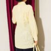 Asymmetrical Shirt with Gold Buckle Detail Yellow - Image 3