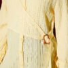 Asymmetrical Shirt with Gold Buckle Detail Yellow - Image 4