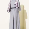 Asymmetrical Shoulder Panel Dress Grey - Afbeelding 3