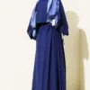 Asymmetrical Shoulder Panel Dress Navy Blue – Bild 3